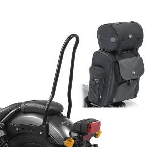 Set Sissybar + Tasche für Honda Rebel 500 17-21 Craftride SXL_1