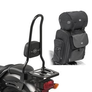 Set Sissybar mit Gepäckträger + Tasche für Honda Rebel 500 17-21 Craftride XL3_1