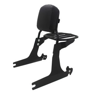 Sissy Bar passend für Harley Davidson Dyna Street Bob 06-17 mit Gepäckträger Craftride SB9 schwarz