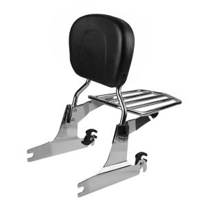 Sissy Bar adaptable sur Harley Davidson Fat Boy 07-17 avec porte-bagages Craftride SB10 chrome