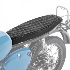 Selle plate compatible avec Simson S51 S50 S70 Craftride VN6 Siège design nid d'abeille noir