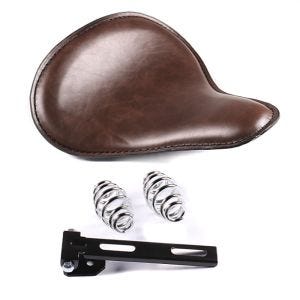 Motorrad Bobber Schwingsattel Craftride Slim mit Federn passend für Custombikes in braun