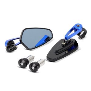 Rétroviseur Embout de guidon compatible avec Suzuki GSR 750 / 600 Retroviseur Craftride LS6 bleu