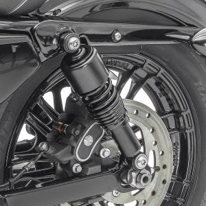 Stoßdämpfer 10,5 Zoll passend für Harley Davidson Sportster 04-20 Federbeine von Craftride schwarz DPLB