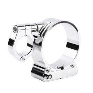 Support latéral de compteur de vitesse compatible avec Harley Davidson Sportster 883 Custom 98-10 Déplacement compteur de vitesse pour fourche 39mm Craftride SR2 chrome