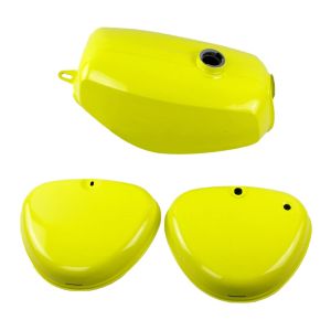 Réservoir / Réservoir d'essence compatible avec Simson S51/ S70 avec couvercle latéral Craftride jaune néon
