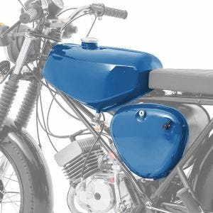 Tank / Benzintank passend für Simson S51 / S50 / S70 mit Seitendeckel Craftride New Style blau DPLS2