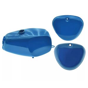 Réservoir / Réservoir d'essence compatible avec Simson S51/ S70 avec couvercle latéral Craftride New Style bleu