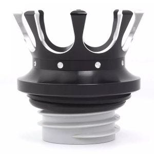 Bouchon de réservoir compatible avec moto custom bouchon de réservoir Craftride TS5 noir-argent CB51998
