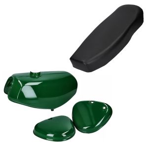Tank / Benzintank passend für Simson S51 / S70 mit Seitendeckel dunkel grün + Sitzbank Craftride