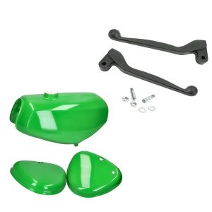 Tank / Benzintank passend für Simson S51 / S70 mit Seitendeckel grün + Bremshebel und Kupplungshebel Craftride