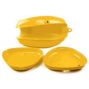 Réservoir / Réservoir d'essence compatible avec Simson S51/ S70 avec couvercle latéral Craftride jaune DPL1