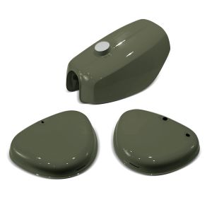 Tank / Benzintank passend für Simson S51 / S50 / S70 mit Seitendeckel Craftride olivgrün