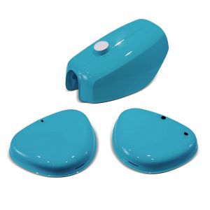 Réservoir / Réservoir d'essence compatible avec Simson S51/ S70 avec couvercle latéral Craftride turquoise