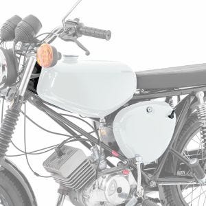 Tank / Benzintank passend für Simson S51 / S50 / S70 mit Seitendeckel Craftride weiß