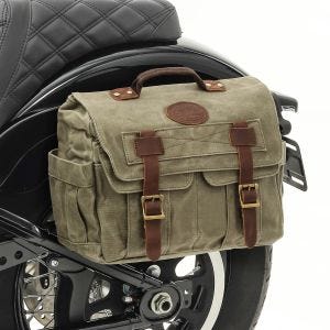Motorrad Satteltasche Canvas mit Innentasche Craftride CV1 Seitentasche army green_5