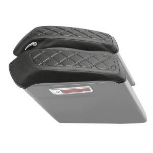 Abdeckung für Seitenkoffer Deckel passend für Harley Davidson Touring Modelle 14-24 Cover Craftride schwarz