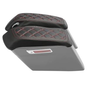 Abdeckung für Seitenkoffer Deckel passend für Harley Davidson Touring Modelle 14-24 Cover Craftride rot