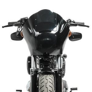 Lampenmaske MG8 passend für Dyna Street Bob 06-17 Lampen Verkleidung rauchgrau Craftride