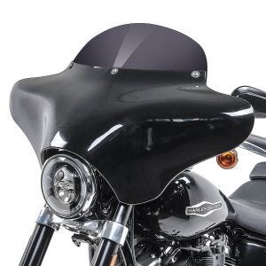 Batwing Verkleidung mit Windschild M für Chopper und Bobber BD8 schwarz-dunkel getönt_0
