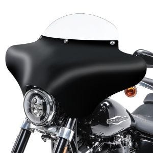 Batwing Verkleidung mit Windschild M für Chopper und Bobber MW8 matt-klar_0