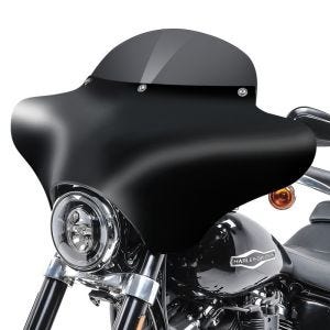 Batwing Verkleidung mit Windschild M für Chopper und Bobber MD8 matt-dunkel getönt_0