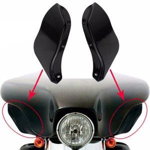 Seitlicher Windabweiser passend für Harley Davidson Touring 96-13 schwarz Craftride