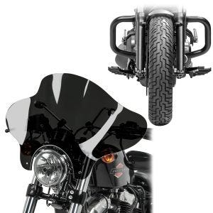 Set Windschild Batwing + Sturzbügel für Honda Rebel 500 17-21 Craftride DKL_1