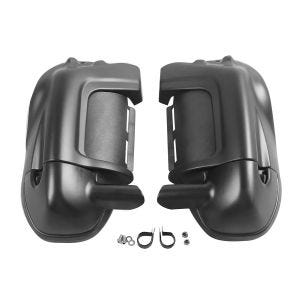 Beinschild passend für Harley Davidson Touring Modelle 1983-2013 Craftride belüftet schwarz matt