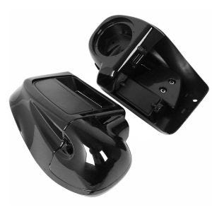 Beinschild passend für Harley Davidson Touring Modelle 14-24 Craftride mit Lautsprecherlöcher schwarz