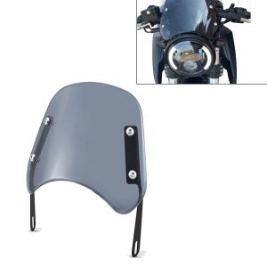 Pare brise compatible avec Royal Enfield Interceptor 650 Craftride FB3 Bulle Saute vent gris fumé