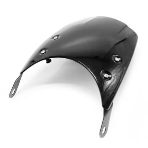 Pare-brise Craftride RW1 compatible avec Moto Guzzi V7 Classic / Stone saute vent noir