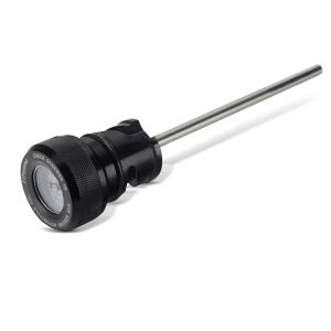 Jauge de niveau / température d'huile compatible avec Harley Davidson Craftride OT2 noir/blanc