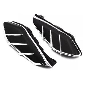 Mittelrahmen Windabweiser passend für Harley Davidson Touring 09-24 Hitzeschutz Craftride WA4 schwarz / chrome
