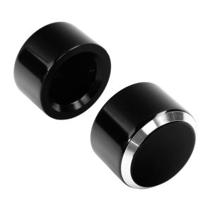Cache axe compatible avec Harley Davidson Dyna Fat Bob 08-17 écrou d'axe cap Craftride TA2 avant noir