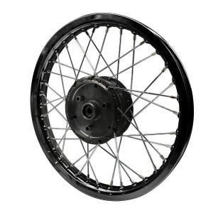 Jante à rayons aluminium 1,6x16 compatible avec Simson S51 S50 S70 Schwalbe KR51 Craftride AF13 noir