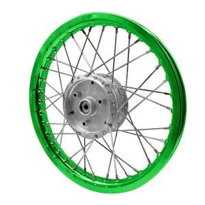 Jante à rayons aluminium 1,6x16 compatible avec Simson S51 S50 S70 Schwalbe KR51 Craftride AF16 vert