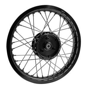 Felge 1,85x16 breit Speichenrad Alu passend für Simson S51 S50 S70 Schwalbe KR51 Alufelge Craftride AF21 schwarz