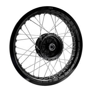 Jante à rayons aluminium 2,5x16 compatible avec Simson S51 S50 S70 Schwalbe KR51 Craftride AF23 noir