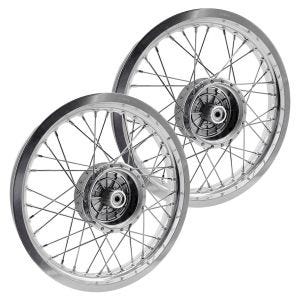 Set 2x Jante à rayons aluminium 2,15x16 compatible avec Simson S51 S50 S70 Schwalbe KR51 Craftride AF25