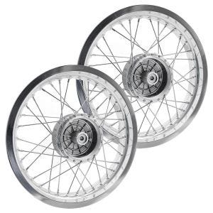 Set 2x Jante à rayons aluminium 2,5x16 compatible avec Simson S51 S50 S70 Schwalbe KR51 Craftride AF26