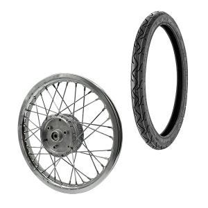 Speichenrad Felge Alu 1,6x16 passend für Simson S51 S50 S70 Schwalbe KR51 Alufelge Edelstahl Speichen Craftride AF18 + Reifen Vee Rubber VRM099 vorne hinten