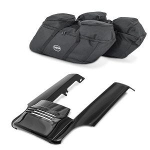 Set Koffer Innentaschen + Kotflügelverlängerung hinten passend für Harley Davidson Touring 14-24 Craftride HS26