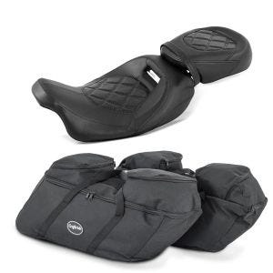 Set Koffer Innentaschen + Sitzbank passend für Harley Davidson Touring 08-24 Craftride HS30