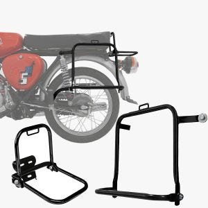 Set Paire Porte-bagages arrière + Porte-bagages latéral pliable adapté pour Simson S50 S51 S70 Craftride TT18 noir