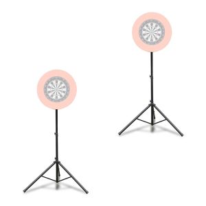 Set 2x Dartständer höhenverstellbar 140 - 195 cm Divit Stativ passend für Dartscheibe PL38 schwarz