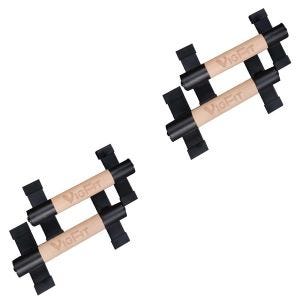 Set 2x Parallettes Paar Cranit LG12 Liegestützgriffe Holz Push Up Stand Bar 26cm