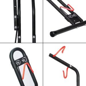 Support compatible avec vélo sur pied Cranit support de sol réglable verticalement et horizontalement RE97 noir DPLI1