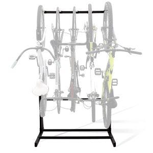 Support à vélo autoportant pour 5 vélos acier 117 x 91,5 x 205,5 cm RI98 noir DPL2