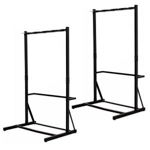 2x Support à vélo autoportant pour 5 vélos acier 117 x 91,5 x 205,5 cm RI98 noir